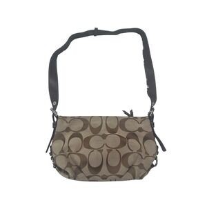 Coach‎ C1075 F15068 Signature Shoulder Hand Bag Outside Pocket Vintage Y2K